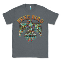 Charcoal Heather free bird feathers thunderbird Classic Tee - BarkalooDesign