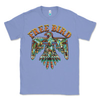Colony Blue free bird feathers thunderbird Classic Tee - BarkalooDesign