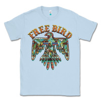 Dusty Blue free bird feathers thunderbird Classic Tee - BarkalooDesign