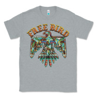 Heather Grey free bird feathers thunderbird Classic Tee - BarkalooDesign