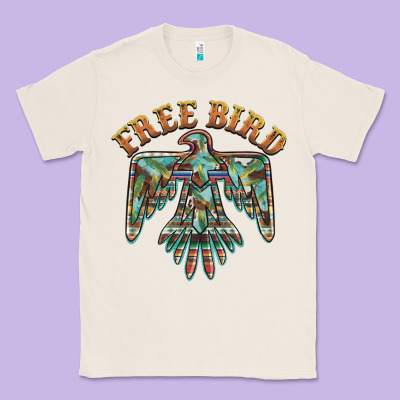 Free Bird Feathers Thunderbird Classic Tee Designed By Barkaloodesign