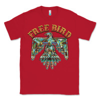 Red free bird feathers thunderbird Classic Tee - BarkalooDesign