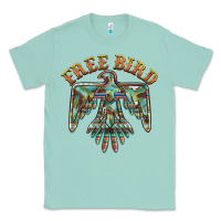 Seafoam free bird feathers thunderbird Classic Tee - BarkalooDesign