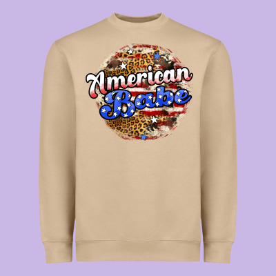 American Babe Heavyweight Sweatshirt Designed By Jahusdesignshop