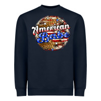 Navy american babe Heavyweight Sweatshirt - JahusDesignShop