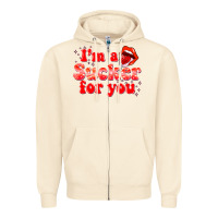 Sandshell im a sucker for you valentines the day Zipper Hoodie - NancyCooperArtShop