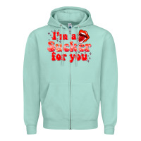 Seafoam im a sucker for you valentines the day Zipper Hoodie - NancyCooperArtShop