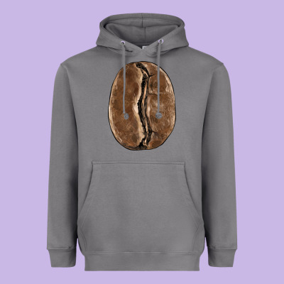 Coffee Bean Heavyweight Hoodie Designed By Barkaloodesign