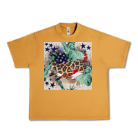 Peanut Butter statue of liberty leopard Urban Heavy Tee - BundleAndBundleShop