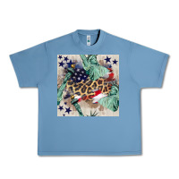 Pebble Blue statue of liberty leopard Urban Heavy Tee - BundleAndBundleShop