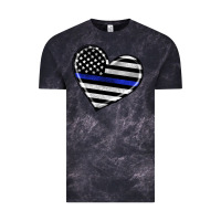 Cloud Black american thin blue line flag Vintage Tee - Artiststas