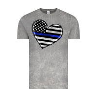 Cloud Rock american thin blue line flag Vintage Tee - Artiststas