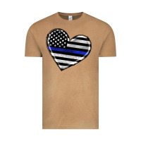 Vintage Camel american thin blue line flag Vintage Tee - Artiststas
