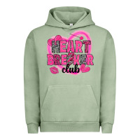 Pigment Oil Green Heart breaker club Valentine's Day Urban Hoodie - HowdyJamesFarm
