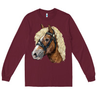 Burgundy Haflinger Avelignese Horse Long Sleeve Tee - LillyAllenDesigns