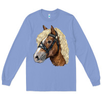 Colony Blue Haflinger Avelignese Horse Long Sleeve Tee - LillyAllenDesigns