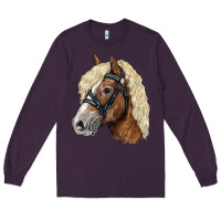 Plum Haflinger Avelignese Horse Long Sleeve Tee - LillyAllenDesigns