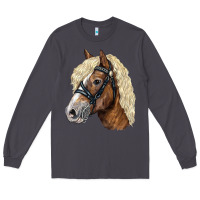 Smoke Haflinger Avelignese Horse Long Sleeve Tee - LillyAllenDesigns