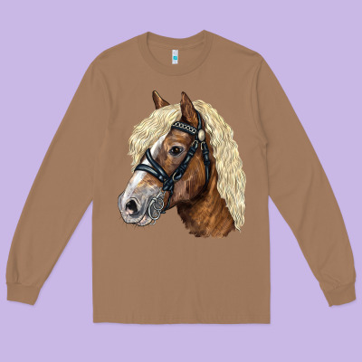 Haflinger Avelignese Horse Long Sleeve Tee Designed By Lillyallendesigns