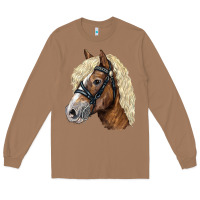 Toasted Coconut Haflinger Avelignese Horse Long Sleeve Tee - LillyAllenDesigns