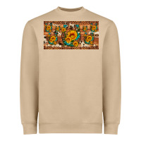 Mushroom sunflower gemstone leopard cowhide horseshoe license plate Heavyweight Sweatshirt - Artiststas