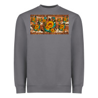 Storm sunflower gemstone leopard cowhide horseshoe license plate Heavyweight Sweatshirt - Artiststas