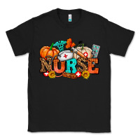 Black nurse with fall element Classic Tee - AdoDesignShop