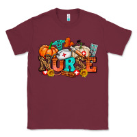 Burgundy nurse with fall element Classic Tee - AdoDesignShop