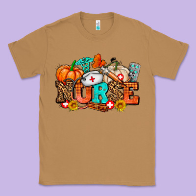 Nurse With Fall Element Classic Tee Designed By Adodesignshop