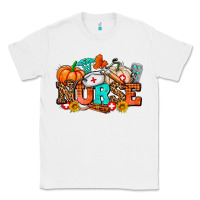 White nurse with fall element Classic Tee - AdoDesignShop