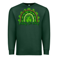 Sports Green Saint Patricks Day Happy Go Lucky Rainbow Premium Sweatshirt - RanaPortraitStore