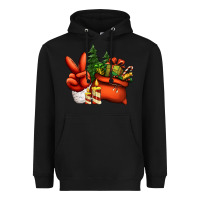 Black christmas santa claus peace hand Heavyweight Hoodie - Jasminsmagicworld
