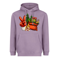 Lavender christmas santa claus peace hand Heavyweight Hoodie - Jasminsmagicworld