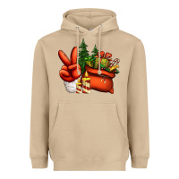 Mushroom christmas santa claus peace hand Heavyweight Hoodie - Jasminsmagicworld