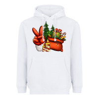 White christmas santa claus peace hand Heavyweight Hoodie - Jasminsmagicworld