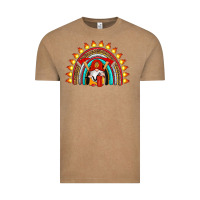 Vintage Coffee firefighter gnomes rainbow Vintage Tee - Artiststas