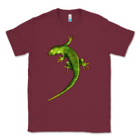 Burgundy Green Lizard Illustrations Classic Tee - LillyAllenDesigns