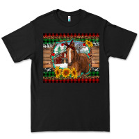 Black christmas farm and horse Premium Tee - RanaPortraitStore
