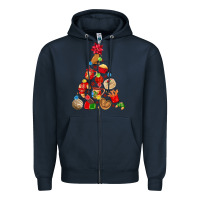 Navy mexican christmas tree Zipper Hoodie - MaliasSmallBusiness
