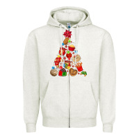 Oatmeal Heather mexican christmas tree Zipper Hoodie - MaliasSmallBusiness