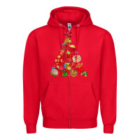 Red mexican christmas tree Zipper Hoodie - MaliasSmallBusiness