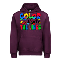 Mauve Wine Color outside the lines Urban Hoodie - CowGirlArtShop