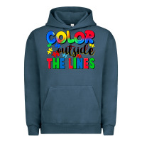 Pigment Midnight Navy Color outside the lines Urban Hoodie - CowGirlArtShop