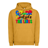 Pigment Peanut Butter Color outside the lines Urban Hoodie - CowGirlArtShop