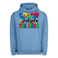 Pigment Pebble Blue Color outside the lines Urban Hoodie - CowGirlArtShop
