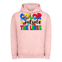 Pigment Salmon Color outside the lines Urban Hoodie - CowGirlArtShop