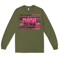 Army Green mama its okay typography Long Sleeve Tee - JahusDesignShop