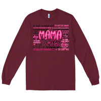 Burgundy mama its okay typography Long Sleeve Tee - JahusDesignShop