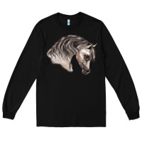 Black Arabian Horse Long Sleeve Tee - LillyAllenDesigns