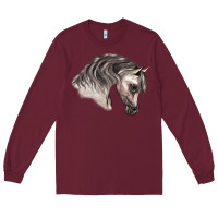 Burgundy Arabian Horse Long Sleeve Tee - LillyAllenDesigns